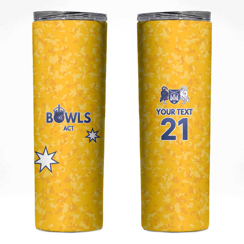 Australian ACT Lawn Bowls Custom Skinny Tumbler Aussie Minimalist Style - Aussie Hoodie