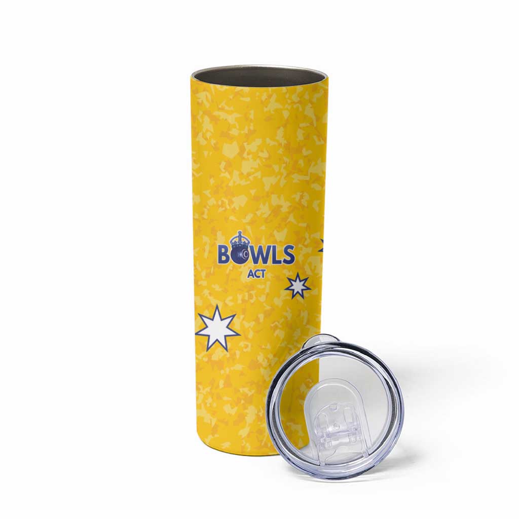 Australian ACT Lawn Bowls Custom Skinny Tumbler Aussie Minimalist Style - Aussie Hoodie