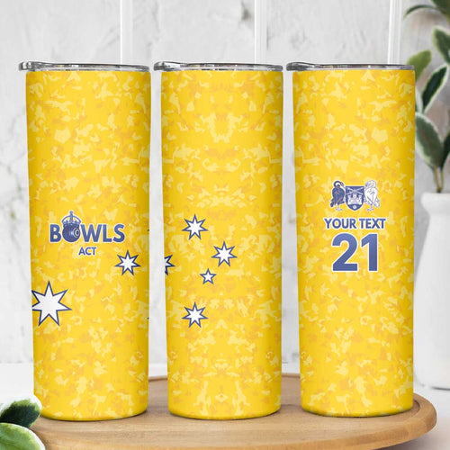 Australian ACT Lawn Bowls Custom Skinny Tumbler Aussie Minimalist Style - Aussie Hoodie