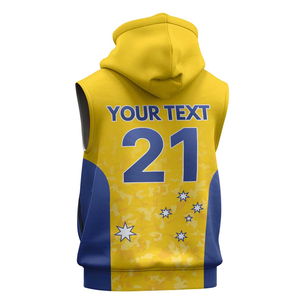Australian ACT Lawn Bowls Custom Sleeveless Hoodie Aussie Minimalist Style - Aussie Hoodie