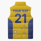 Australian ACT Lawn Bowls Custom Sleeveless Puffer Jacket Aussie Minimalist Style - Aussie Hoodie