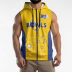 Australian ACT Lawn Bowls Custom Sleeveless Zip Hoodie Aussie Minimalist Style LT9