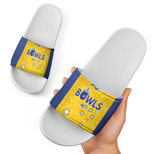 Australian ACT Lawn Bowls Slide Sandals Aussie Minimalist Style - Aussie Hoodie