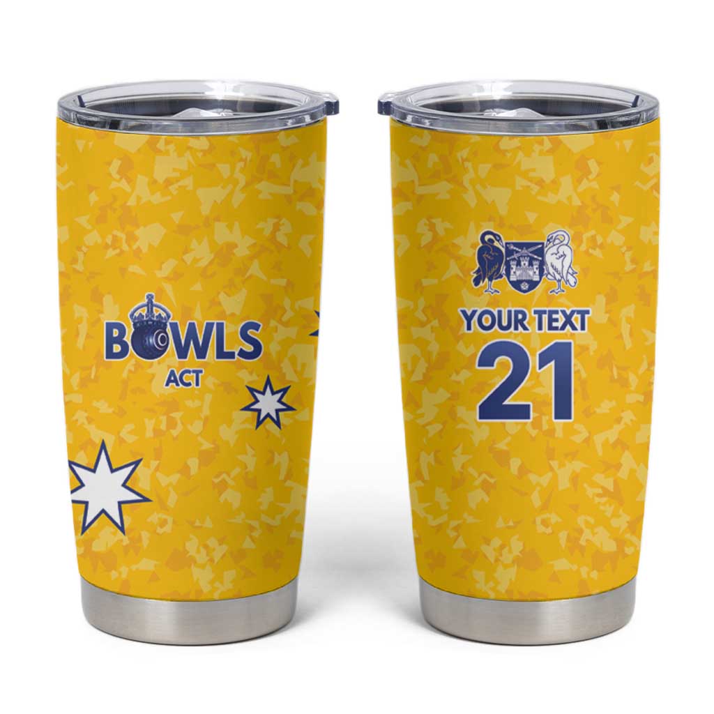 Australian ACT Lawn Bowls Custom Tumbler Cup Aussie Minimalist Style - Aussie Hoodie