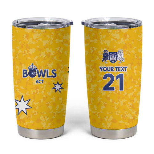 Australian ACT Lawn Bowls Custom Tumbler Cup Aussie Minimalist Style - Aussie Hoodie