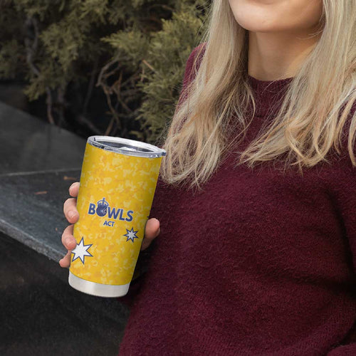 Australian ACT Lawn Bowls Custom Tumbler Cup Aussie Minimalist Style - Aussie Hoodie