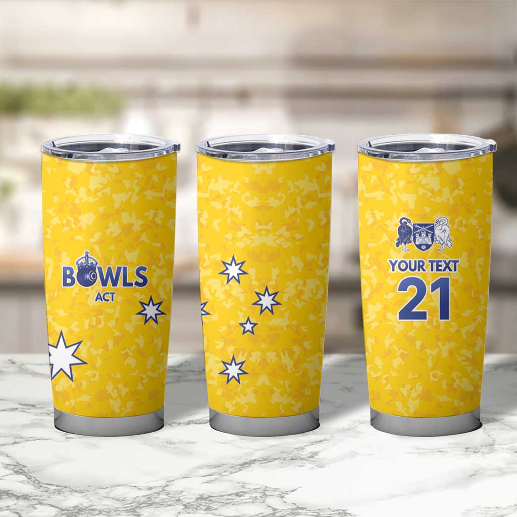 Australian ACT Lawn Bowls Custom Tumbler Cup Aussie Minimalist Style - Aussie Hoodie