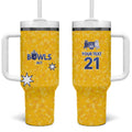 Australian ACT Lawn Bowls Custom Tumbler With Handle Aussie Minimalist Style - Aussie Hoodie