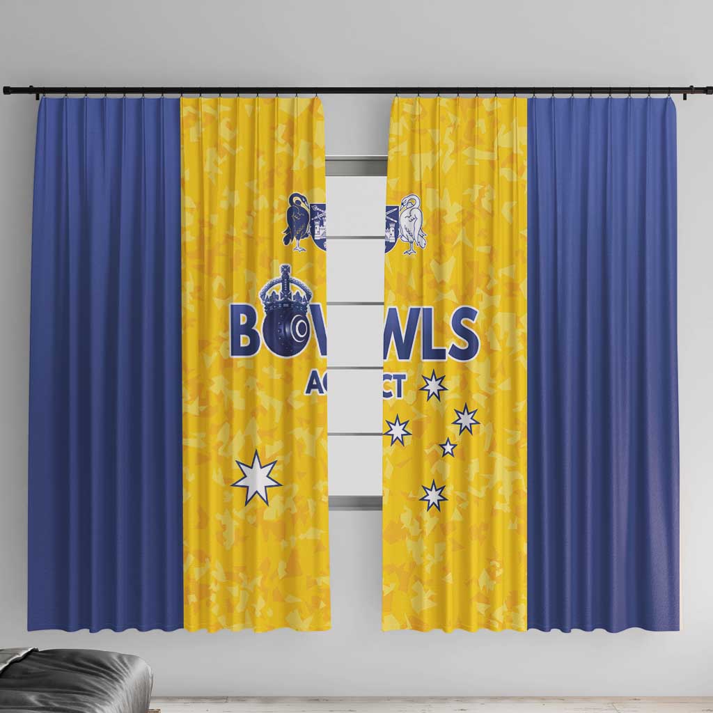 Australian ACT Lawn Bowls Window Curtain Aussie Minimalist Style - Aussie Hoodie