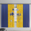 Australian ACT Lawn Bowls Window Curtain Aussie Minimalist Style - Aussie Hoodie