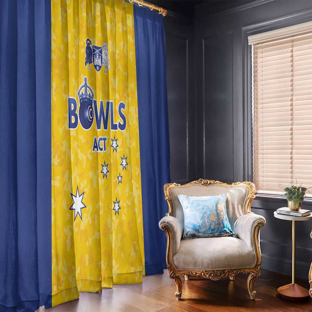 Australian ACT Lawn Bowls Window Curtain Aussie Minimalist Style - Aussie Hoodie