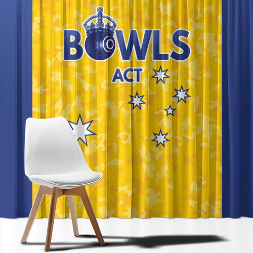 Australian ACT Lawn Bowls Window Curtain Aussie Minimalist Style - Aussie Hoodie