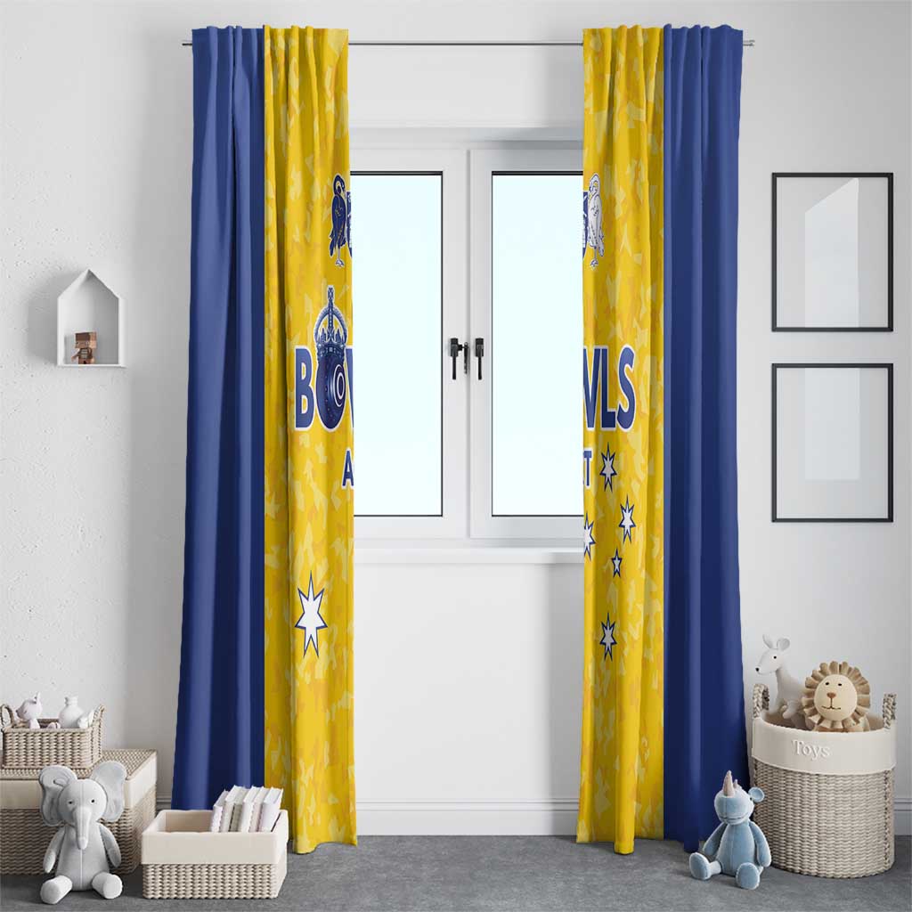 Australian ACT Lawn Bowls Window Curtain Aussie Minimalist Style - Aussie Hoodie