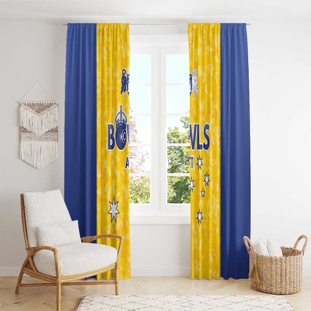 Australian ACT Lawn Bowls Window Curtain Aussie Minimalist Style - Aussie Hoodie