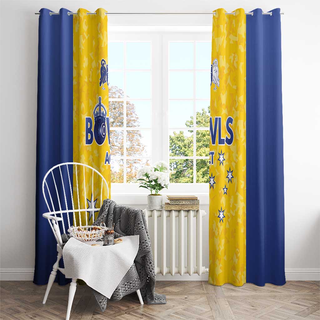 Australian ACT Lawn Bowls Window Curtain Aussie Minimalist Style - Aussie Hoodie