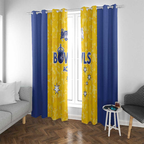 Australian ACT Lawn Bowls Window Curtain Aussie Minimalist Style - Aussie Hoodie