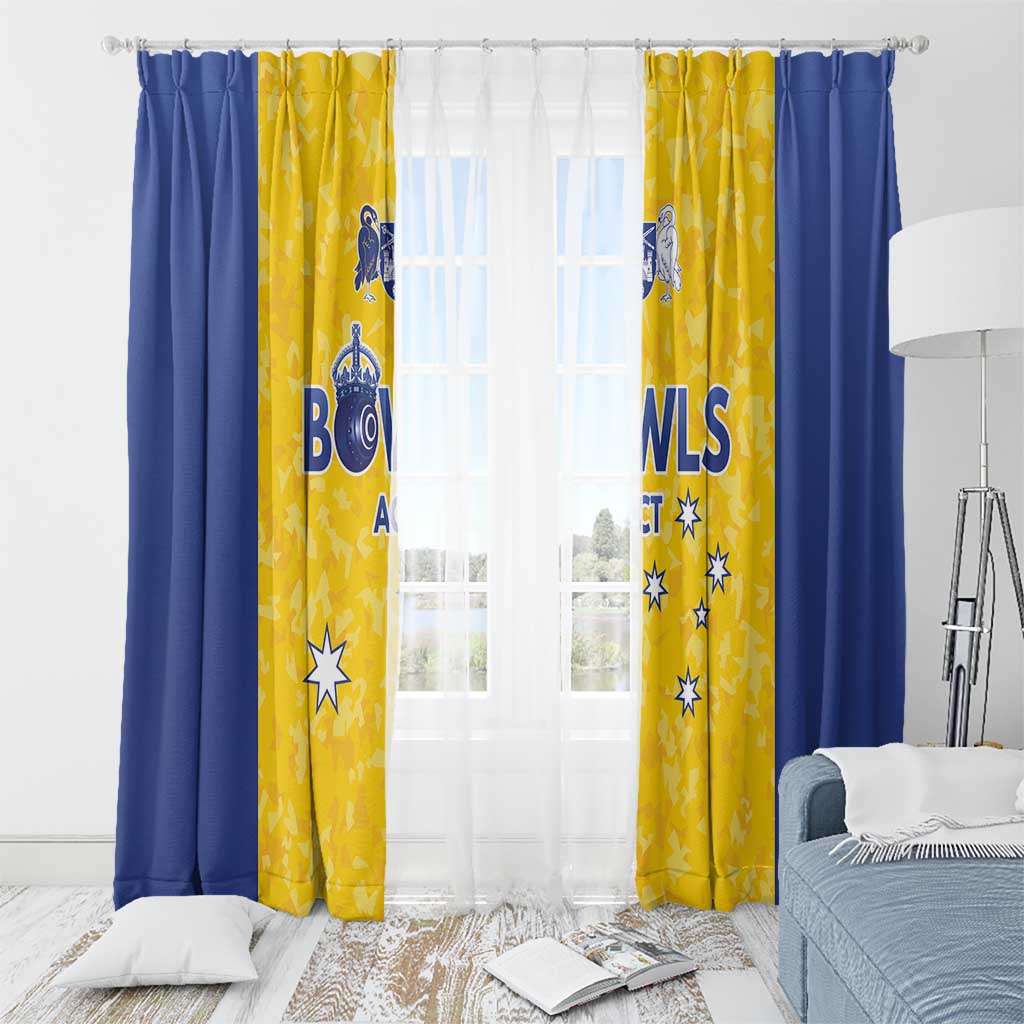 Australian ACT Lawn Bowls Window Curtain Aussie Minimalist Style - Aussie Hoodie