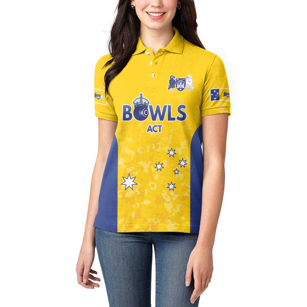 Australian ACT Lawn Bowls Custom Women Polo Shirt Aussie Minimalist Style - Aussie Hoodie
