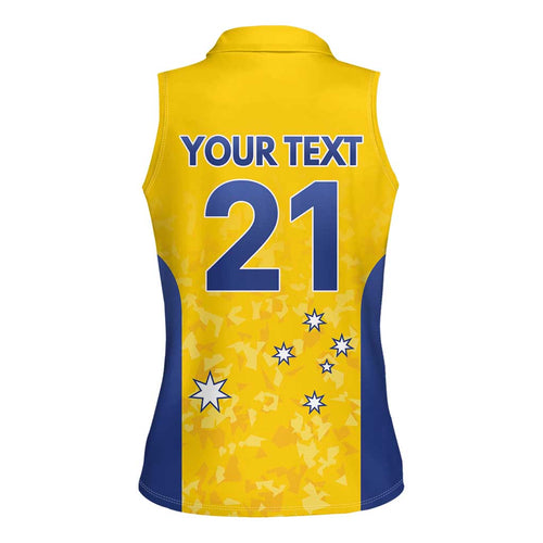 Australian ACT Lawn Bowls Custom Women Sleeveless Polo Shirt Aussie Minimalist Style - Aussie Hoodie
