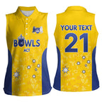 Australian ACT Lawn Bowls Custom Women Sleeveless Polo Shirt Aussie Minimalist Style - Aussie Hoodie