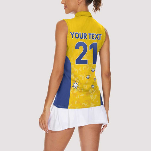 Australian ACT Lawn Bowls Custom Women Sleeveless Polo Shirt Aussie Minimalist Style - Aussie Hoodie
