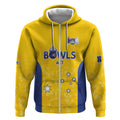 Australian ACT Lawn Bowls Custom Zip Hoodie Aussie Minimalist Style - Aussie Hoodie