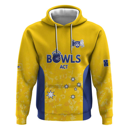 Australian ACT Lawn Bowls Custom Zip Hoodie Aussie Minimalist Style - Aussie Hoodie