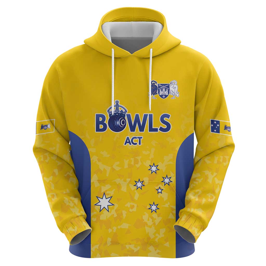 Australian ACT Lawn Bowls Custom Zip Hoodie Aussie Minimalist Style - Aussie Hoodie