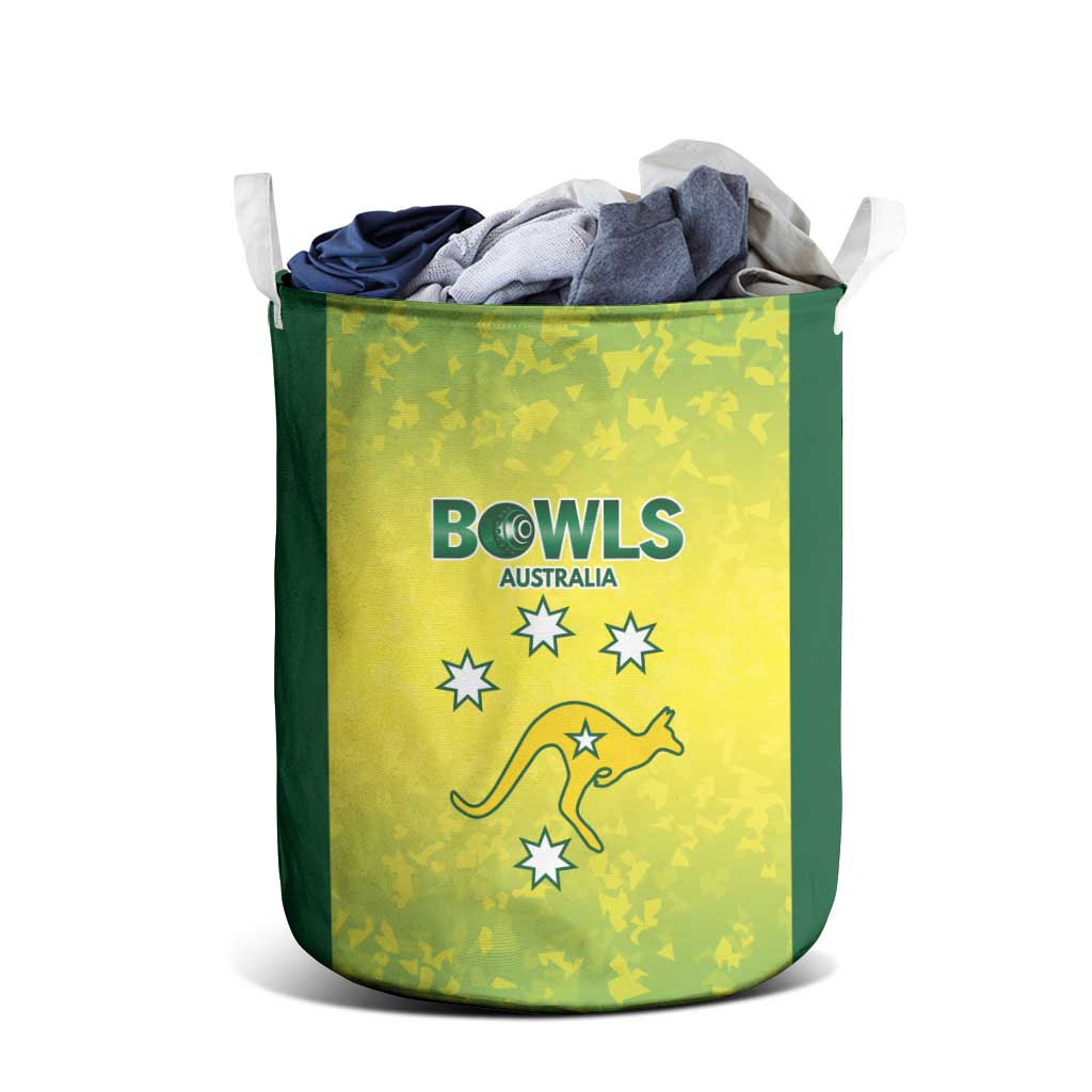 Australian Kangaroo Lawn Bowls Laundry Basket Aussie Minimalist Style - Aussie Hoodie
