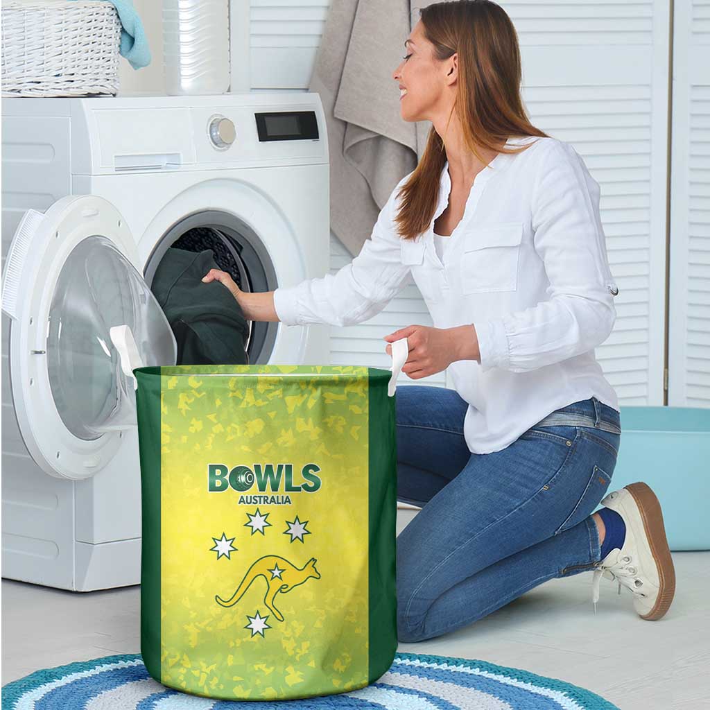Australian Kangaroo Lawn Bowls Laundry Basket Aussie Minimalist Style - Aussie Hoodie