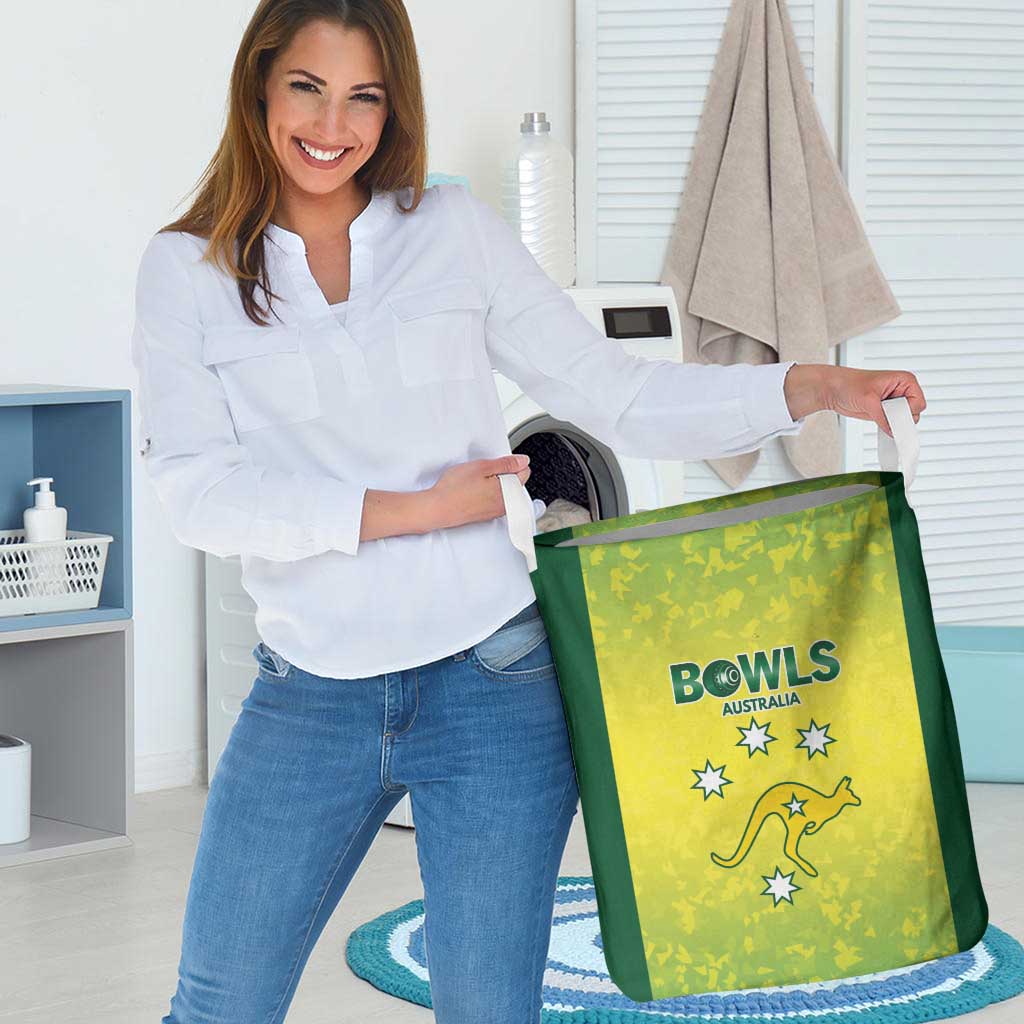 Australian Kangaroo Lawn Bowls Laundry Basket Aussie Minimalist Style - Aussie Hoodie