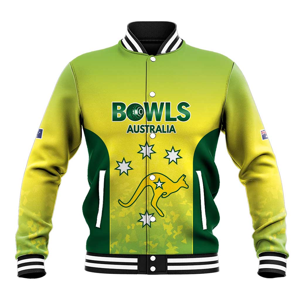 Australian Kangaroo Lawn Bowls Custom Baseball Jacket Aussie Minimalist Style - Aussie Hoodie
