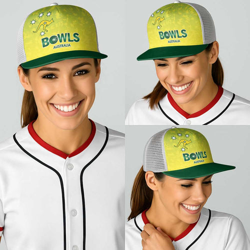 Australian Kangaroo Lawn Bowls Baseball Net Cap Aussie Minimalist Style - Aussie Hoodie