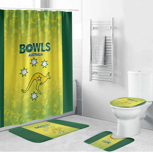 Australian Kangaroo Lawn Bowls Bathroom Set Aussie Minimalist Style - Aussie Hoodie