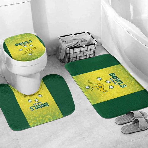 Australian Kangaroo Lawn Bowls Bathroom Set Aussie Minimalist Style - Aussie Hoodie