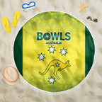 Australian Kangaroo Lawn Bowls Beach Blanket Aussie Minimalist Style - Aussie Hoodie