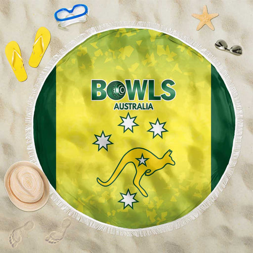 Australian Kangaroo Lawn Bowls Beach Blanket Aussie Minimalist Style - Aussie Hoodie