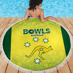 Australian Kangaroo Lawn Bowls Beach Blanket Aussie Minimalist Style - Aussie Hoodie