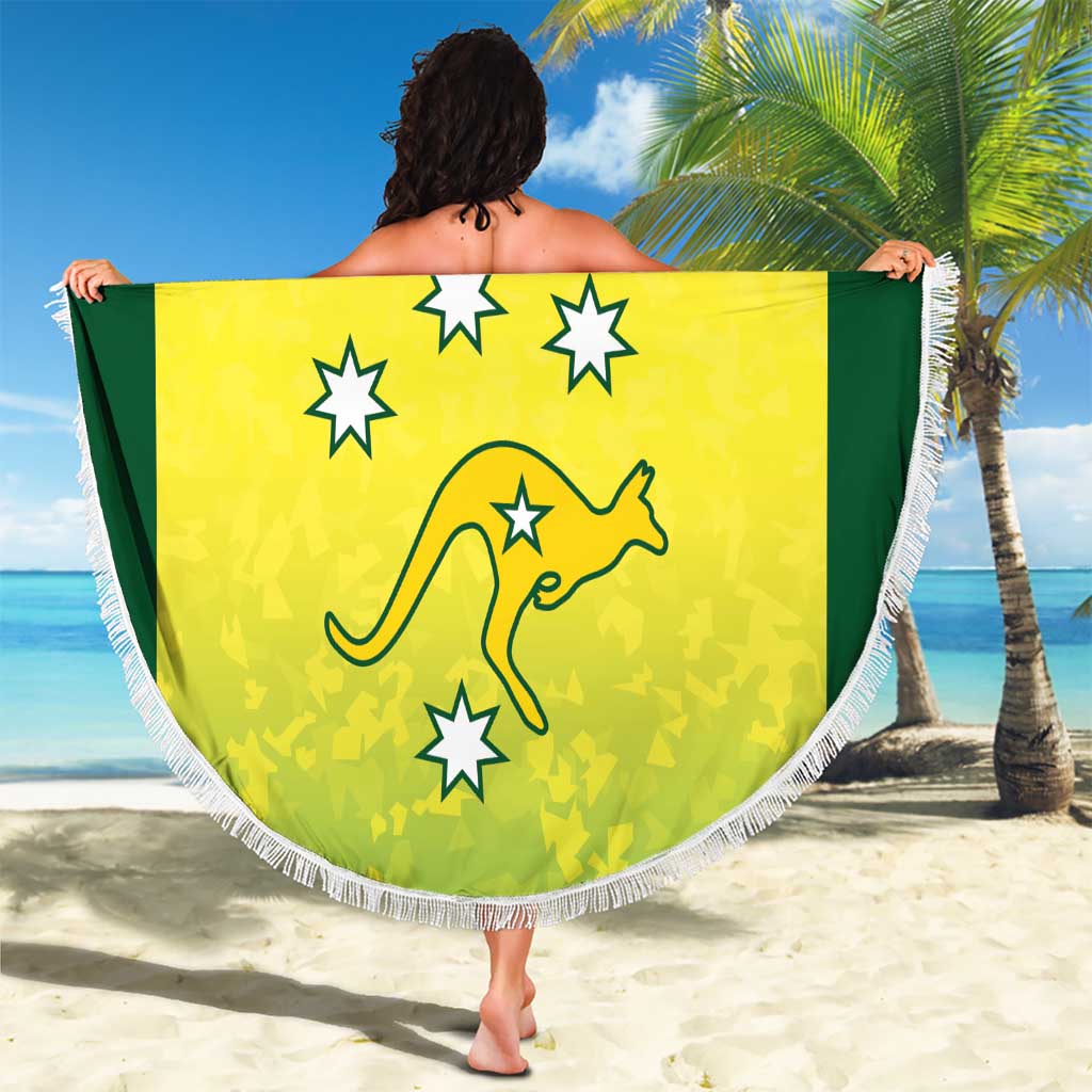 Australian Kangaroo Lawn Bowls Beach Blanket Aussie Minimalist Style - Aussie Hoodie