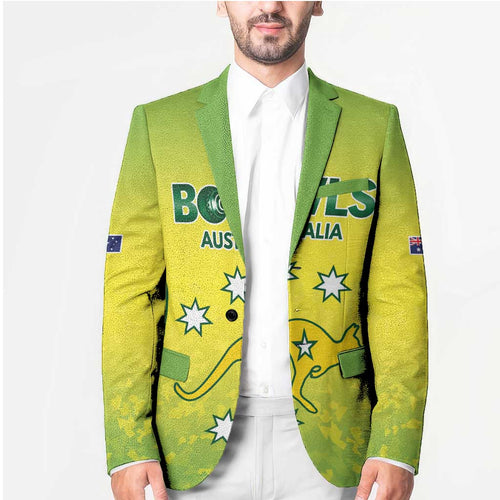 Australian Kangaroo Lawn Bowls Custom Blazer Aussie Minimalist Style - Aussie Hoodie