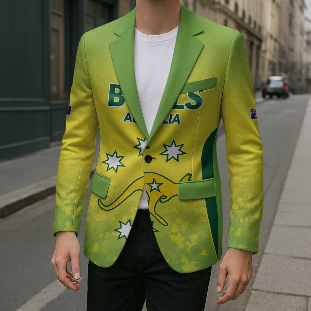 Australian Kangaroo Lawn Bowls Custom Blazer Aussie Minimalist Style - Aussie Hoodie