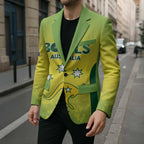 Australian Kangaroo Lawn Bowls Custom Blazer Aussie Minimalist Style - Aussie Hoodie