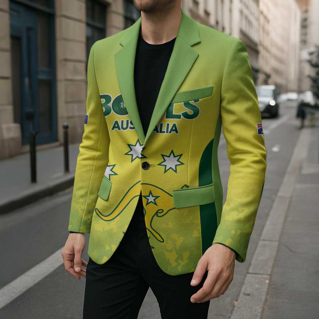 Australian Kangaroo Lawn Bowls Custom Blazer Aussie Minimalist Style - Aussie Hoodie