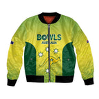 Australian Kangaroo Lawn Bowls Custom Bomber Jacket Aussie Minimalist Style - Aussie Hoodie