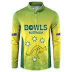 Australian Kangaroo Lawn Bowls Custom Button Sweatshirt Aussie Minimalist Style - Aussie Hoodie
