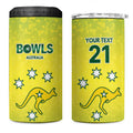 Australian Kangaroo Lawn Bowls Custom 4 in 1 Can Cooler Tumbler Aussie Minimalist Style - Aussie Hoodie