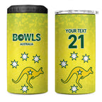 Australian Kangaroo Lawn Bowls Custom 4 in 1 Can Cooler Tumbler Aussie Minimalist Style - Aussie Hoodie