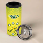 Australian Kangaroo Lawn Bowls Custom 4 in 1 Can Cooler Tumbler Aussie Minimalist Style - Aussie Hoodie