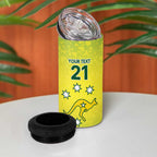 Australian Kangaroo Lawn Bowls Custom 4 in 1 Can Cooler Tumbler Aussie Minimalist Style - Aussie Hoodie