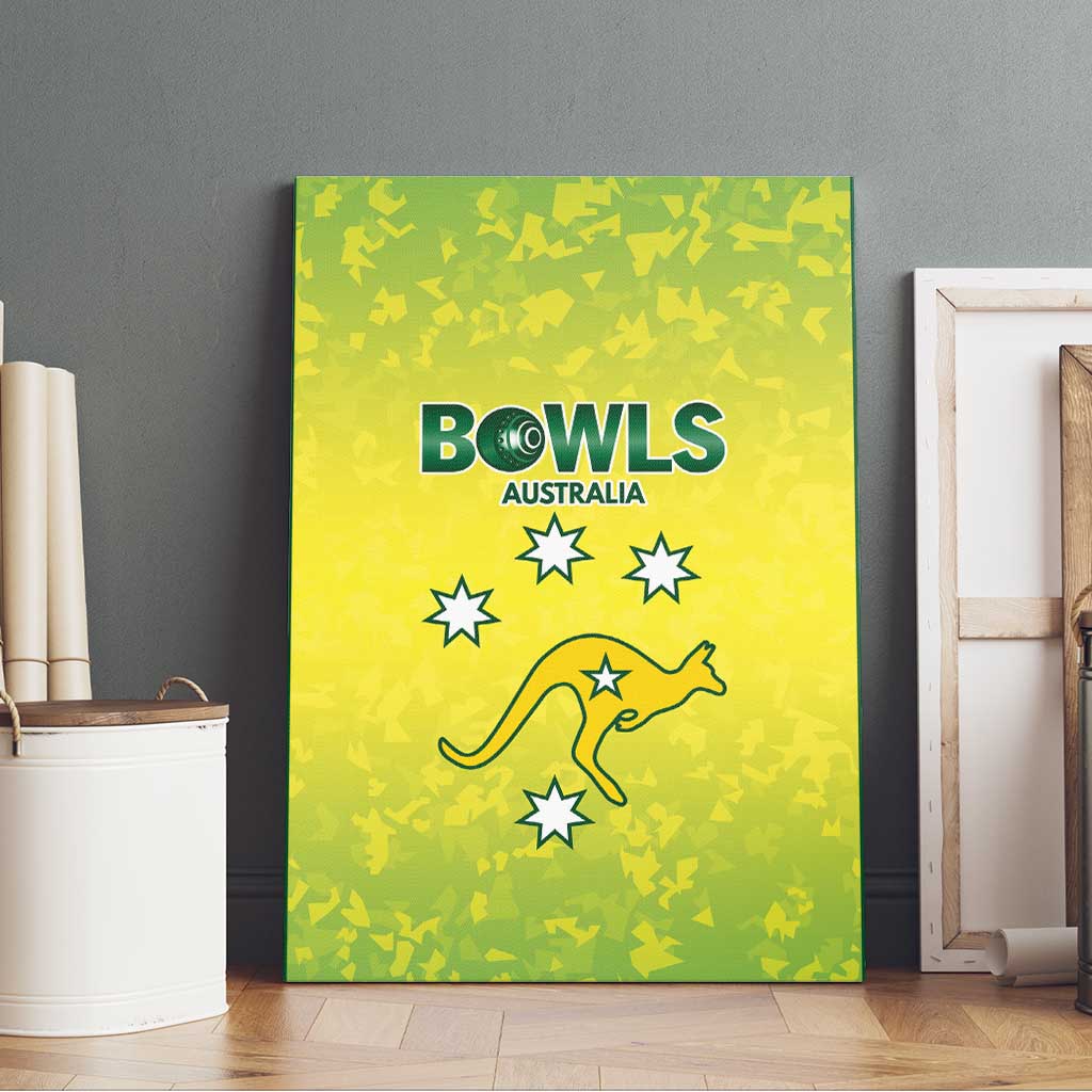 Australian Kangaroo Lawn Bowls Canvas Wall Art Aussie Minimalist Style - Aussie Hoodie
